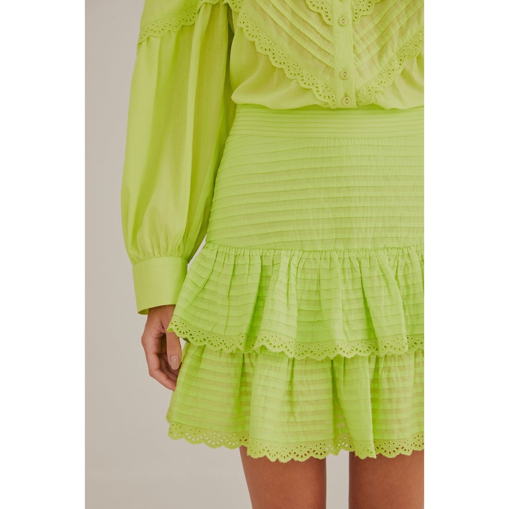 FARM Rio Neon Green Mini Skirt NWT SZ XL - Picture 2 of 15